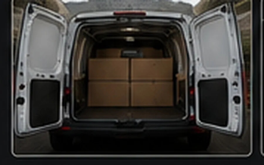 Cargo van rear loading area